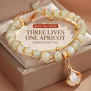 Gold-Plated 925 Sterling Silver Bracelet – Jade & Cubic Zirconia Leaf Design Elegant Women’s Jewelry