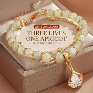 Gold-Plated 925 Sterling Silver Bracelet – Jade & Cubic Zirconia Leaf Design Elegant Women’s Jewelry