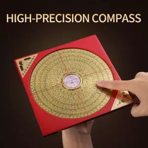 Brass Feng Shui Luo Pan Compass – Professional Geomancy Luo Jing Instrument for Feng Shui & Direction