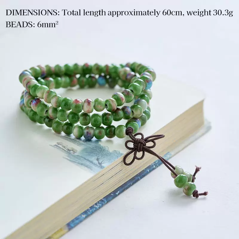 Women’s Ceramic Beaded Bracelet – Multi-Color Three-Layer Fashion Jewelry Gift for Girlfriend or Best Friend - Image 2
