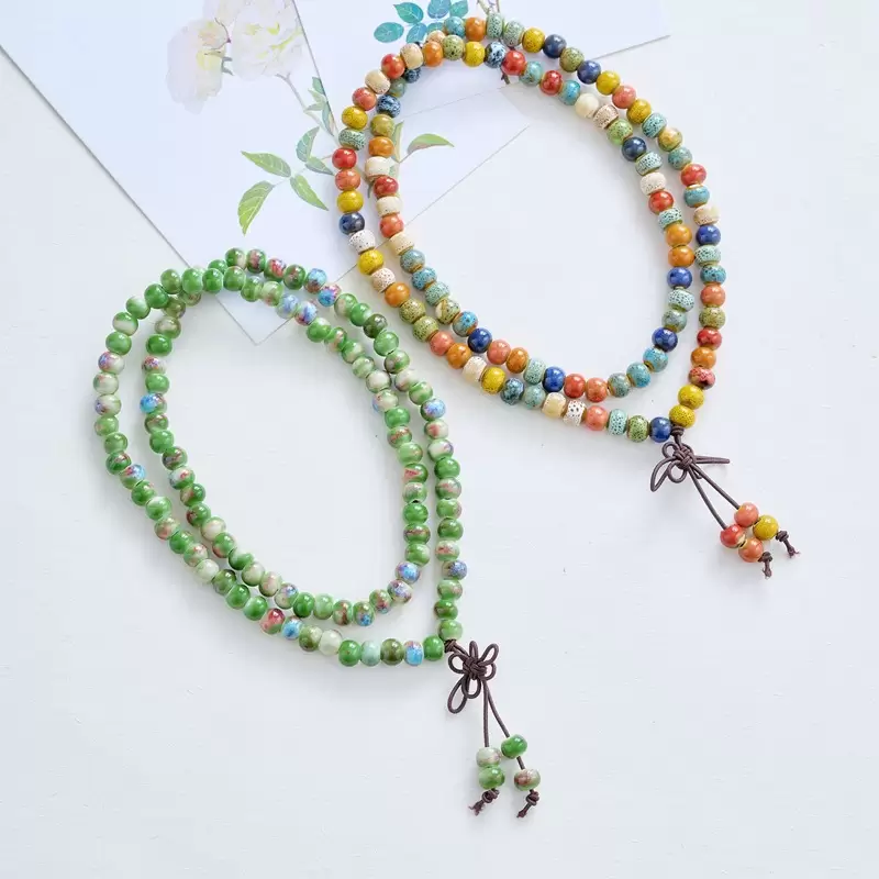Women’s Ceramic Beaded Bracelet – Multi-Color Three-Layer Fashion Jewelry Gift for Girlfriend or Best Friend - Image 3